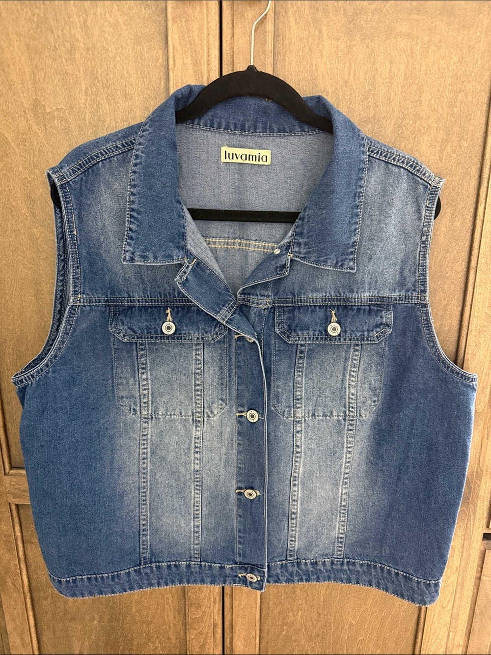 Luvamia Light Blue Denim Vest